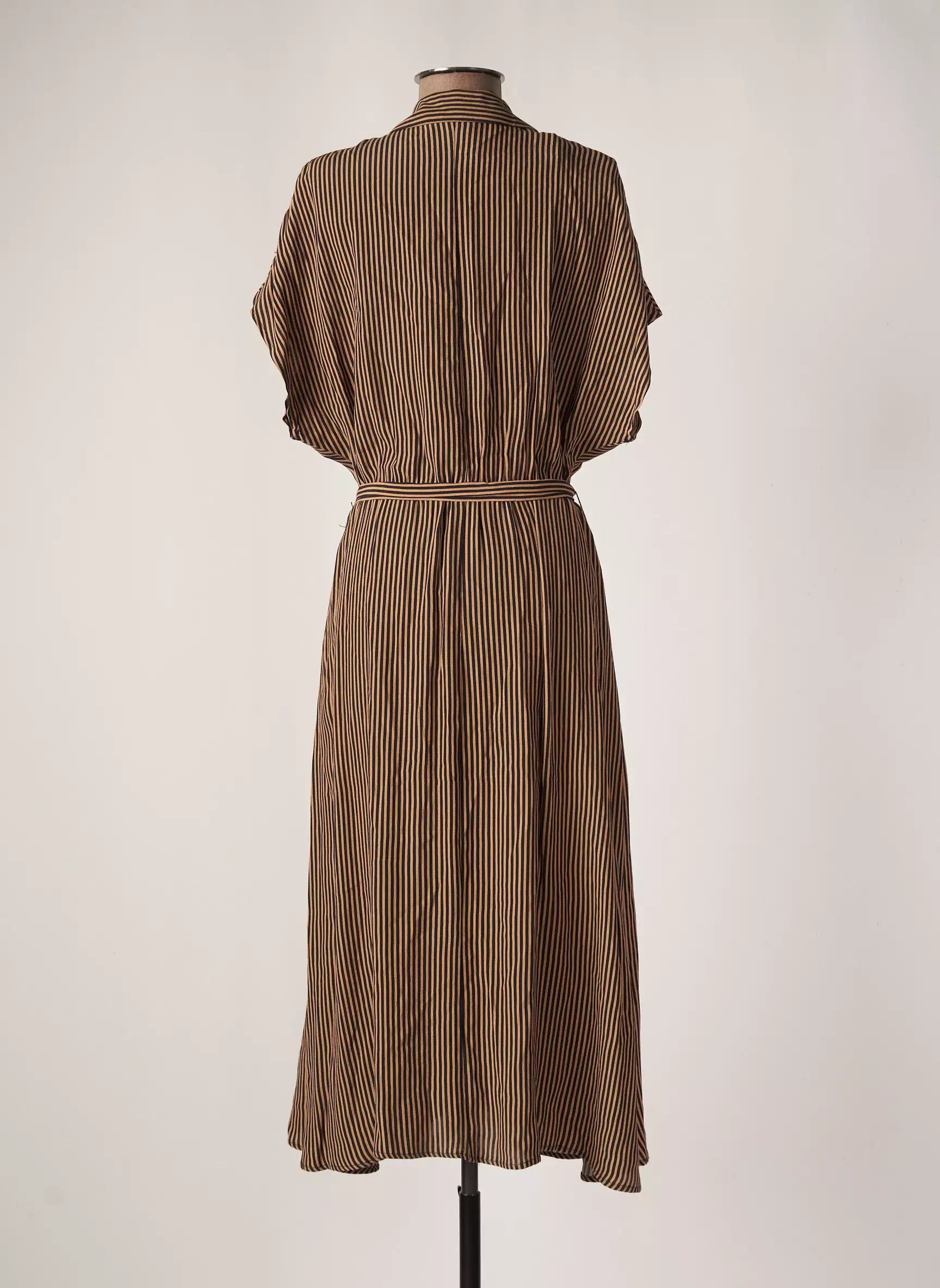 Mango Robes Longues Femme couleur marron