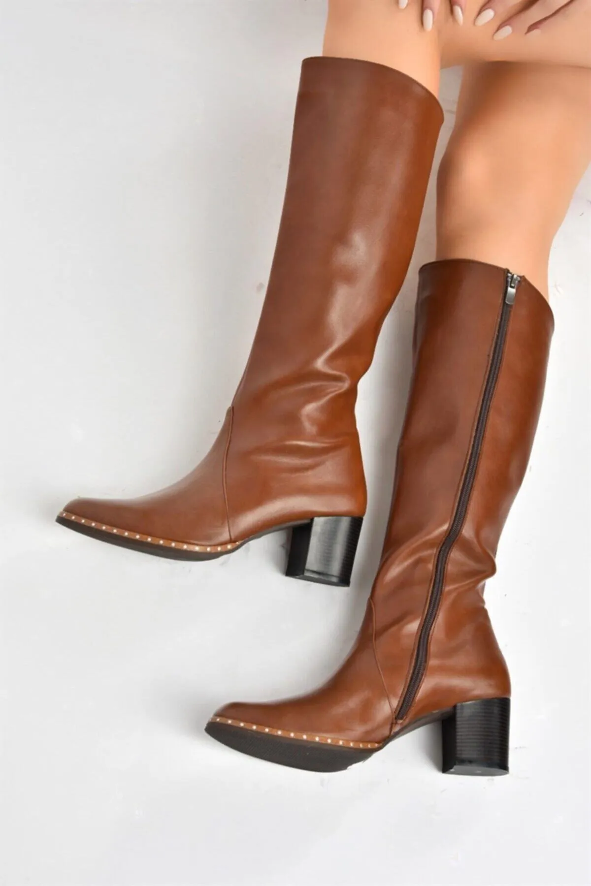 Fox Shoes  Hellbraune Damenstiefel C654652709