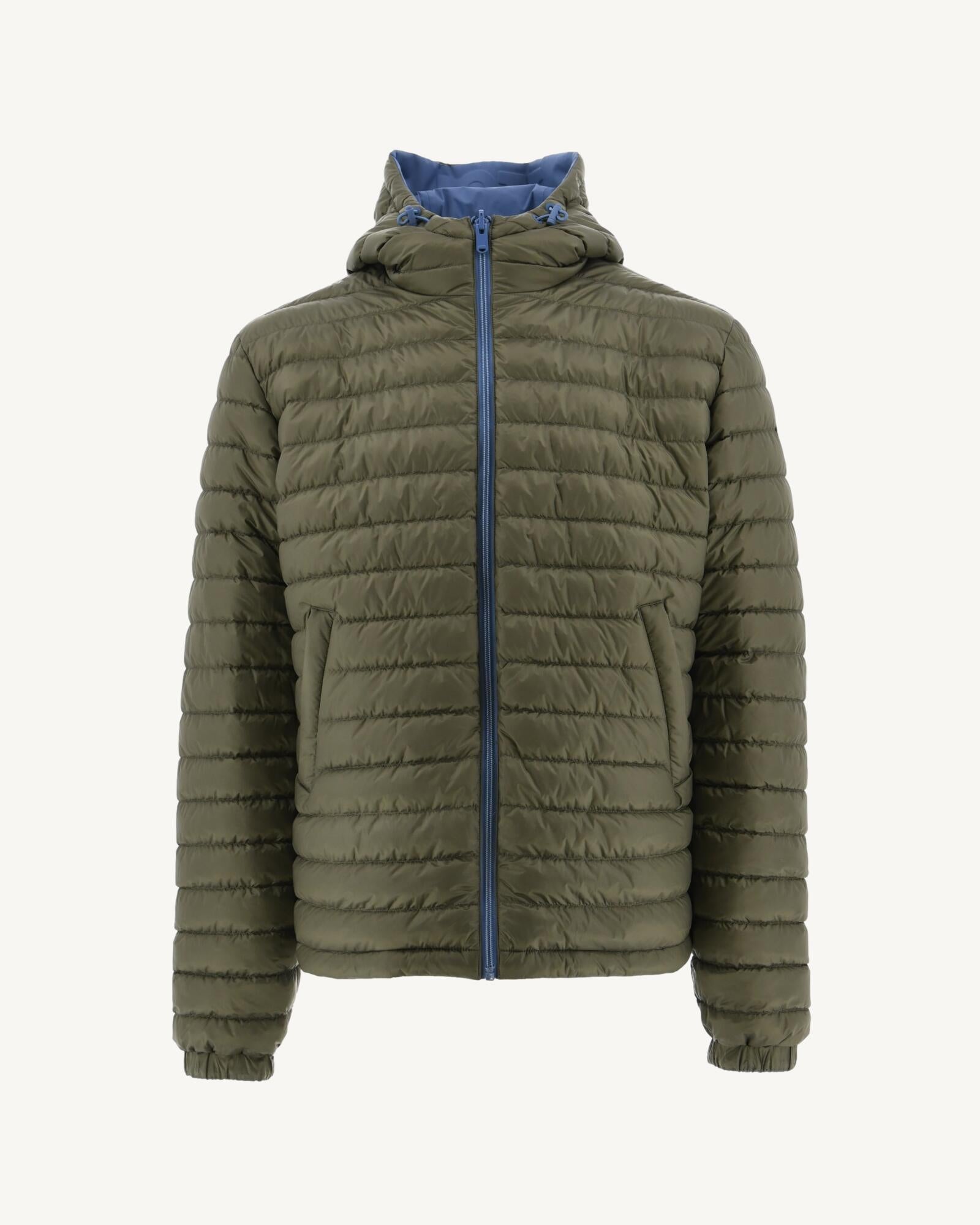 Doudoune réversible à capuche Bleu jeans/Army Bergen