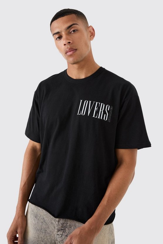 Kastiges Oversize T-Shirt mit Rosen-Print