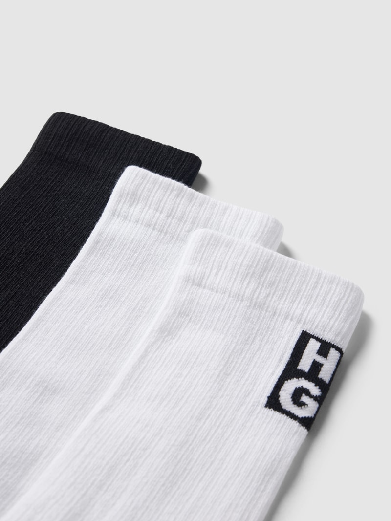 Socken mit Kontraststreife im 3er-Pack in weiß