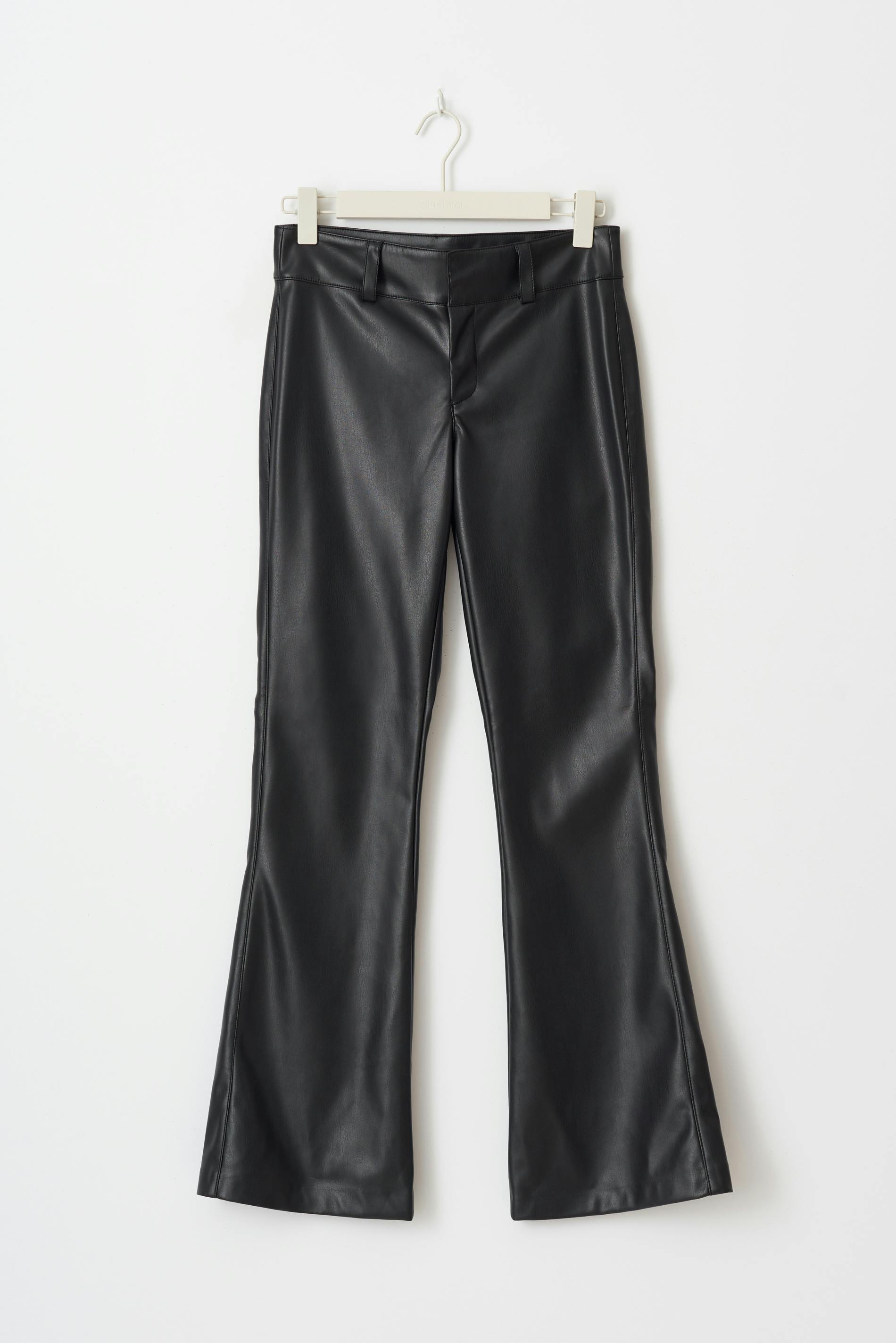 Pu bootcut trousers