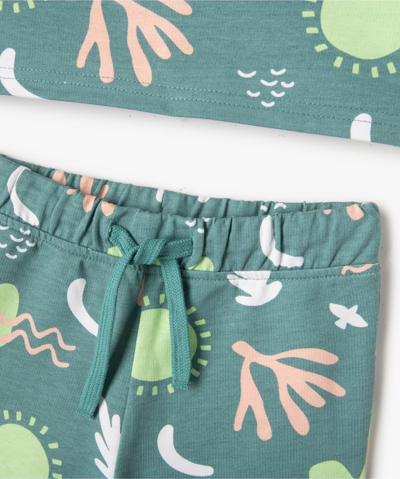 Ensemble bébé Garçon 2 pièces : short + débardeur imprimé vert | GEMO