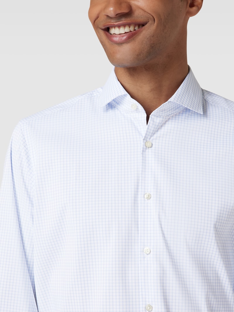 Business-Hemd mit Allover-Muster in bleu