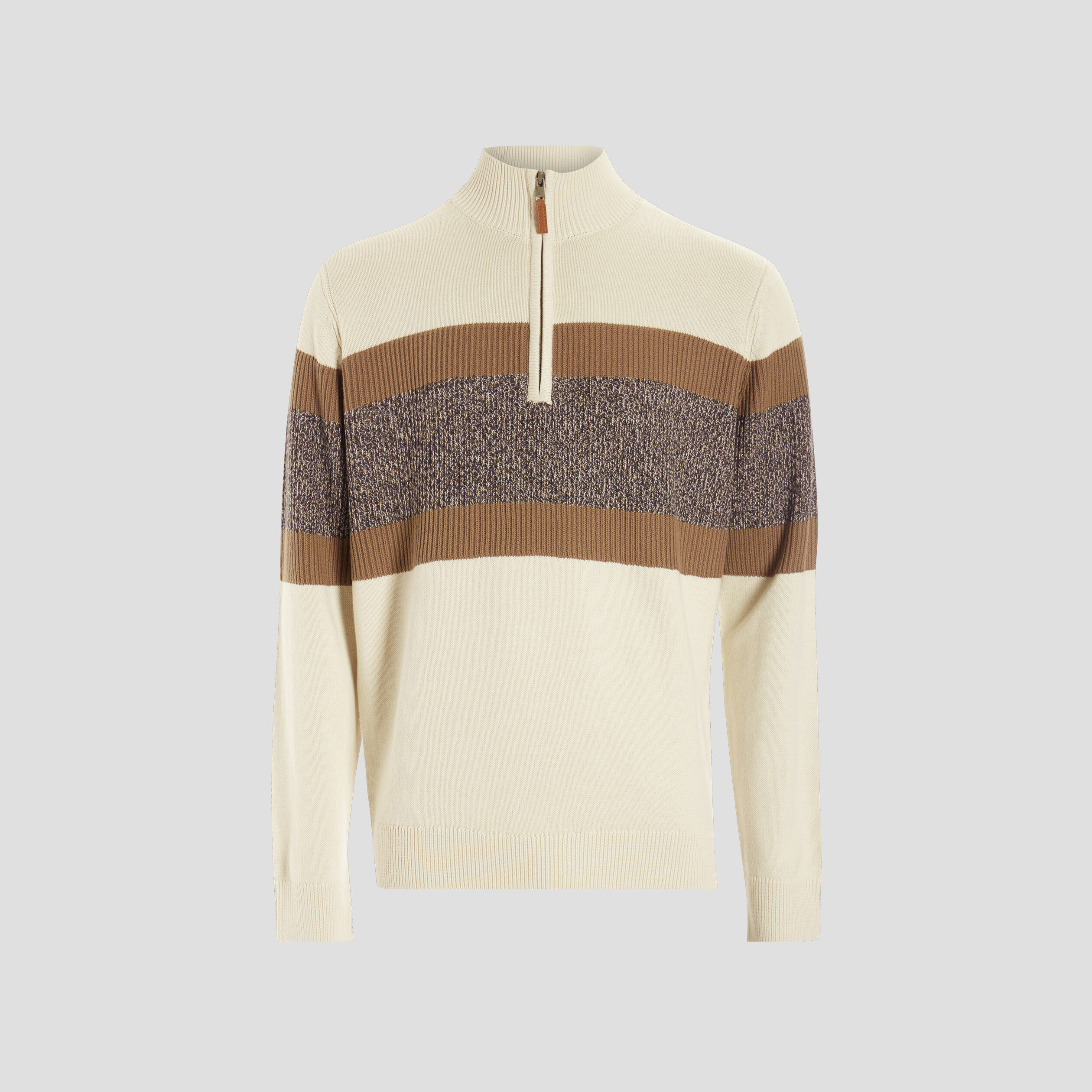 Pull avec col montant ivoire homme | La Halle