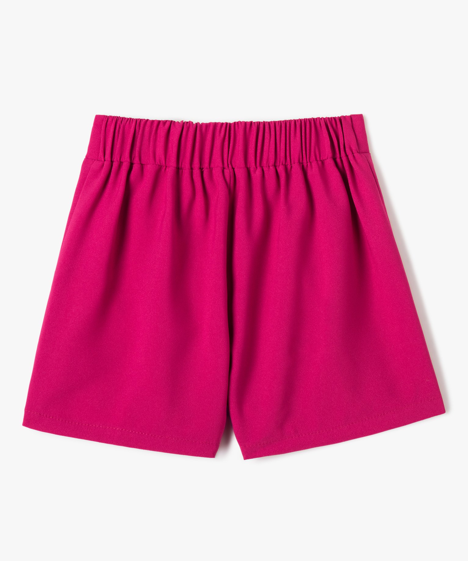 Short fille en toile avec boutons fantaisie rose | GEMO