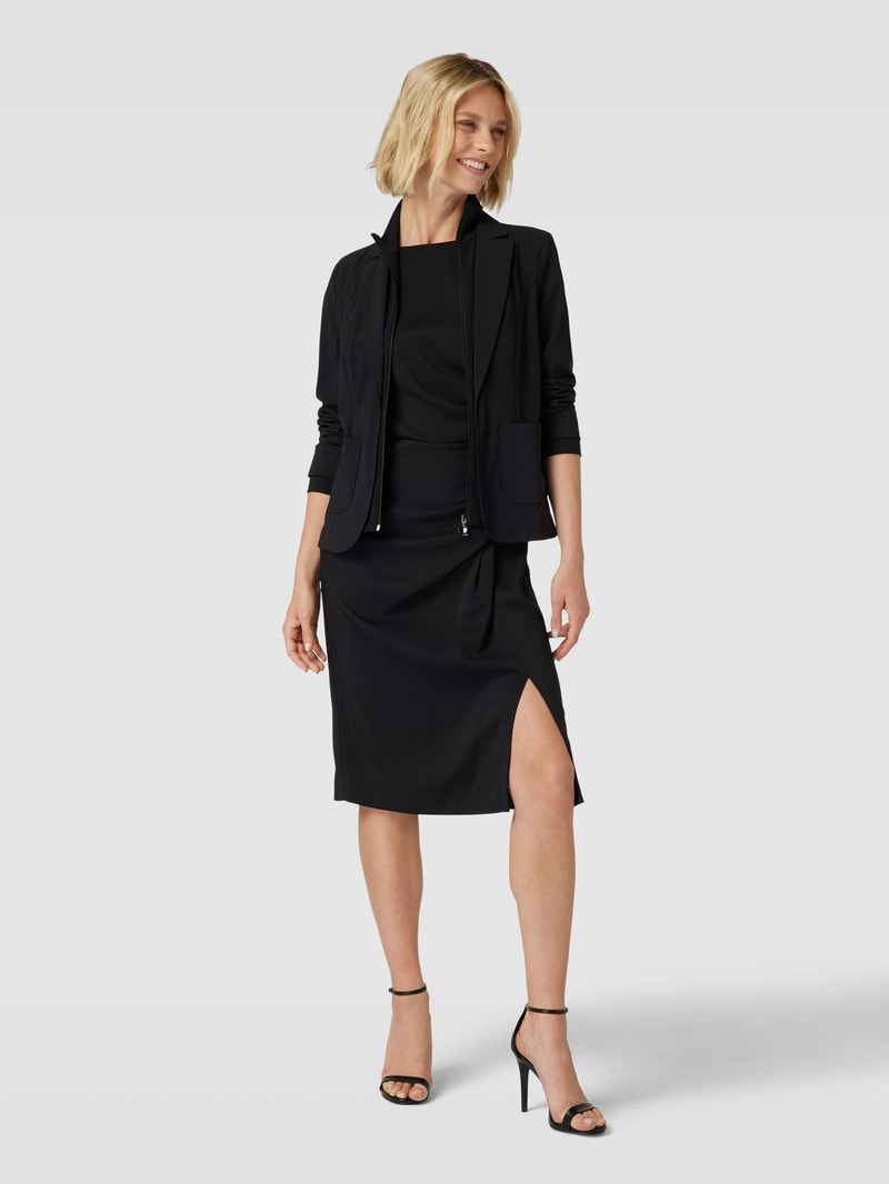 Blazer mit Reißverschluss in schwarz