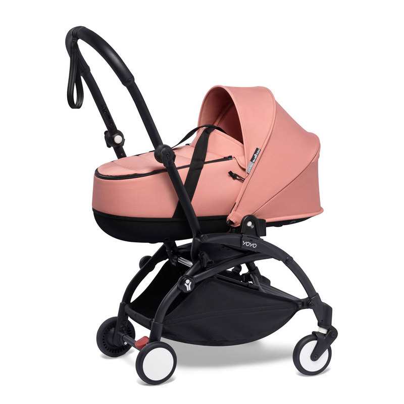Poussette Yoyo2 4 roues châssis noir nacelle ginger Babyzen