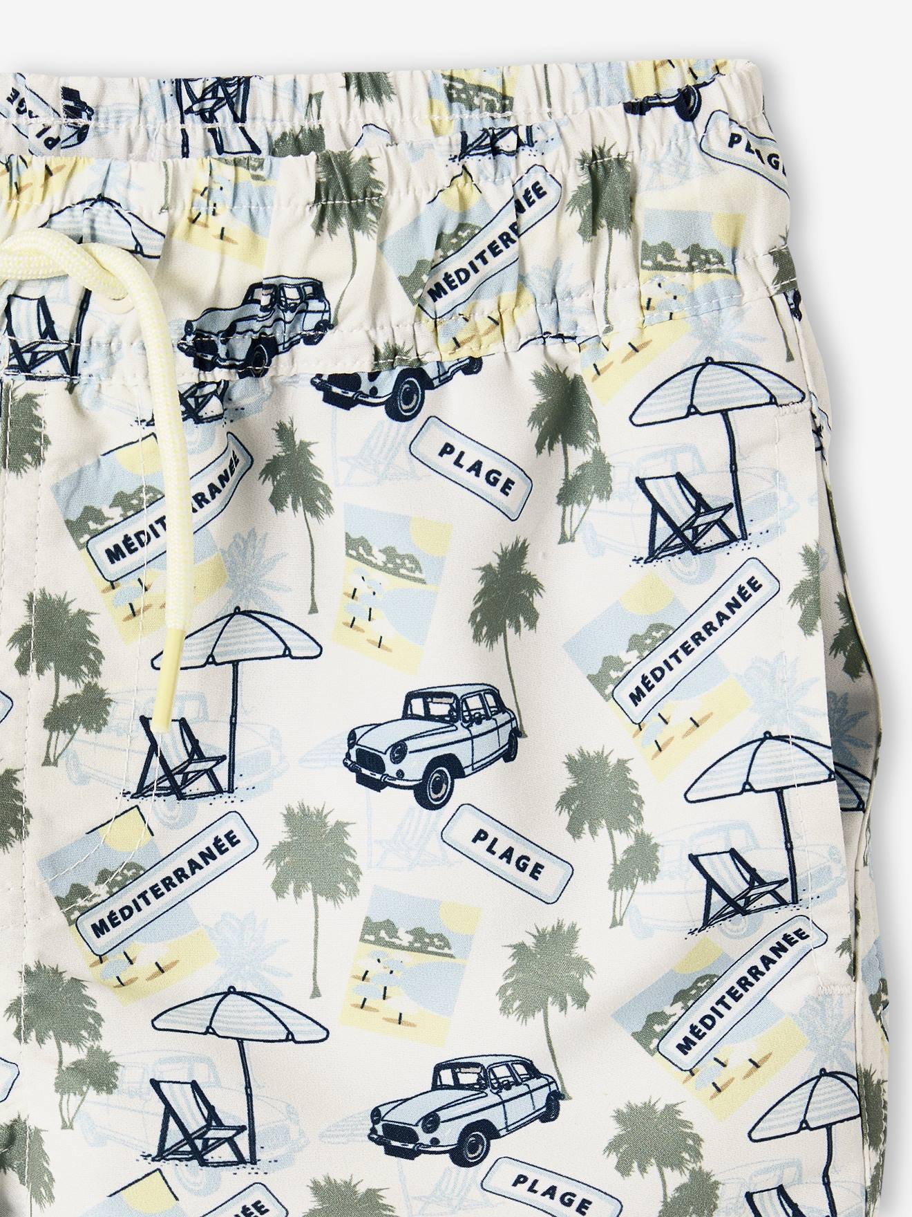 Vertbaudet Jungen Badeshorts Oeko-Tex - beige bedruckt