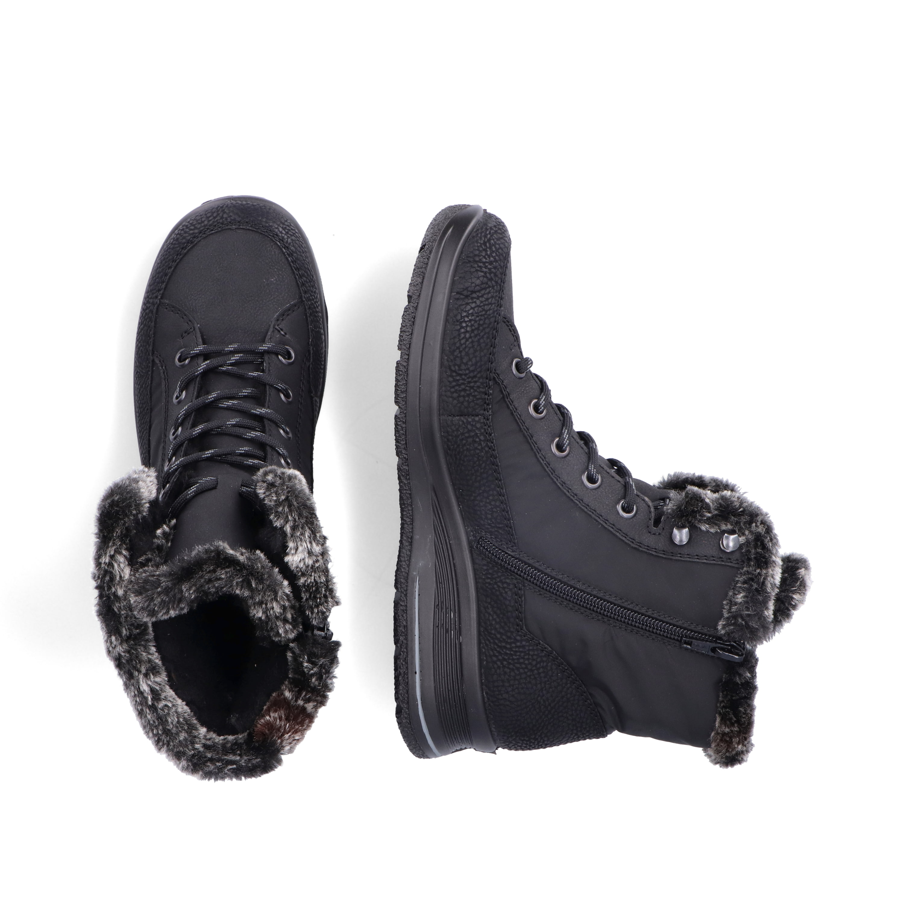 Rieker Damen Schnürstiefel nachtschwarz