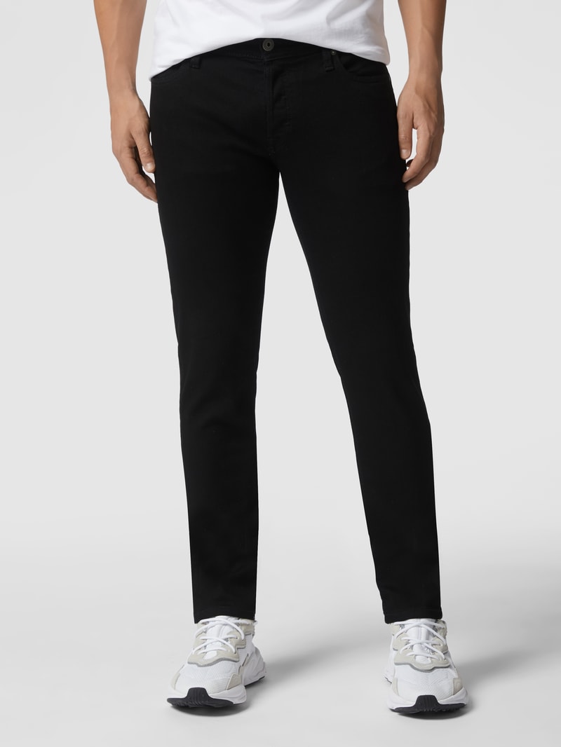 Slim Fit Jeans mit Stretch-Anteil in schwarz