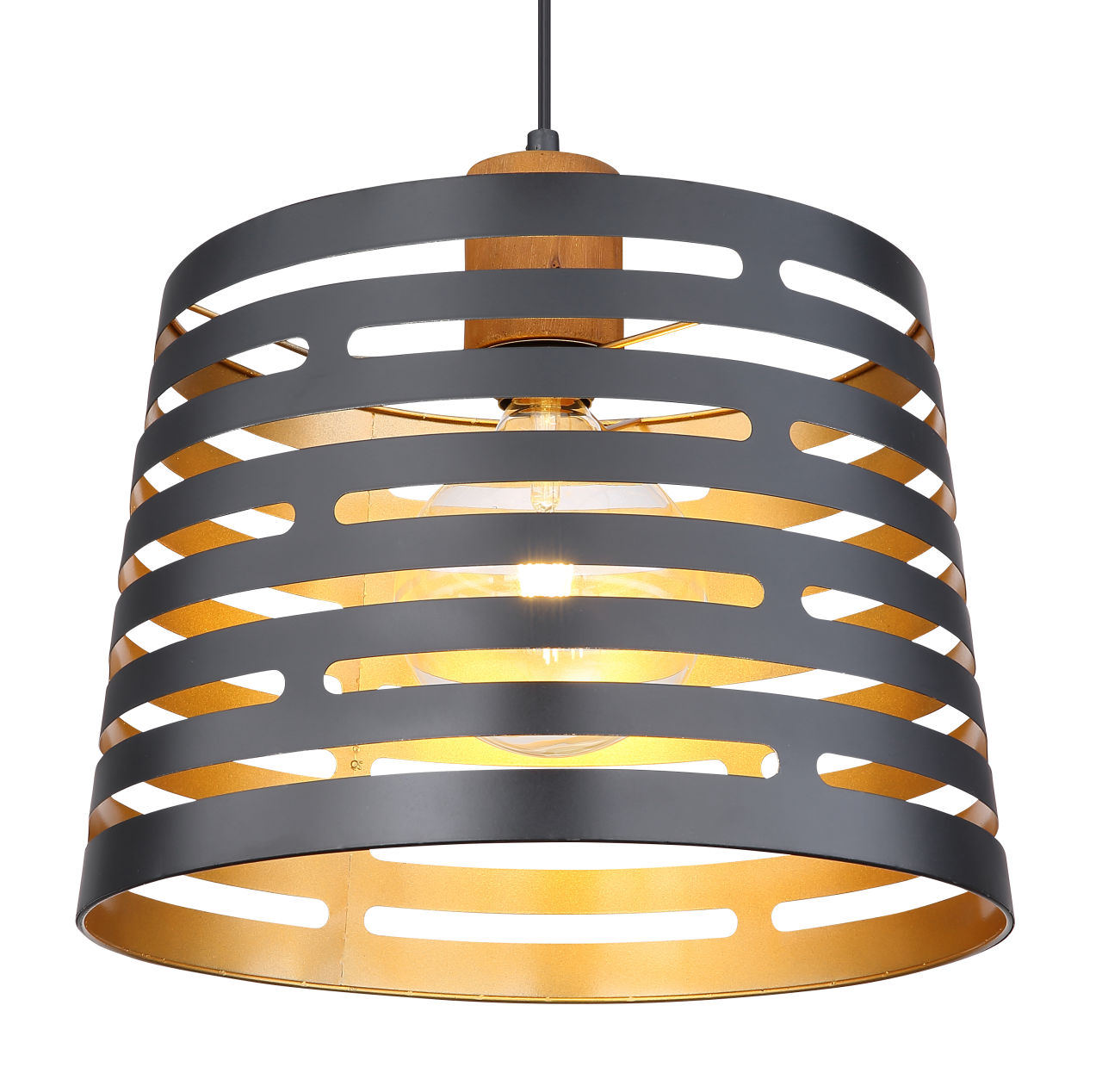 Globo Lighting - ABLONA - Hängeleuchte Metall schwarz matt, 1x E27