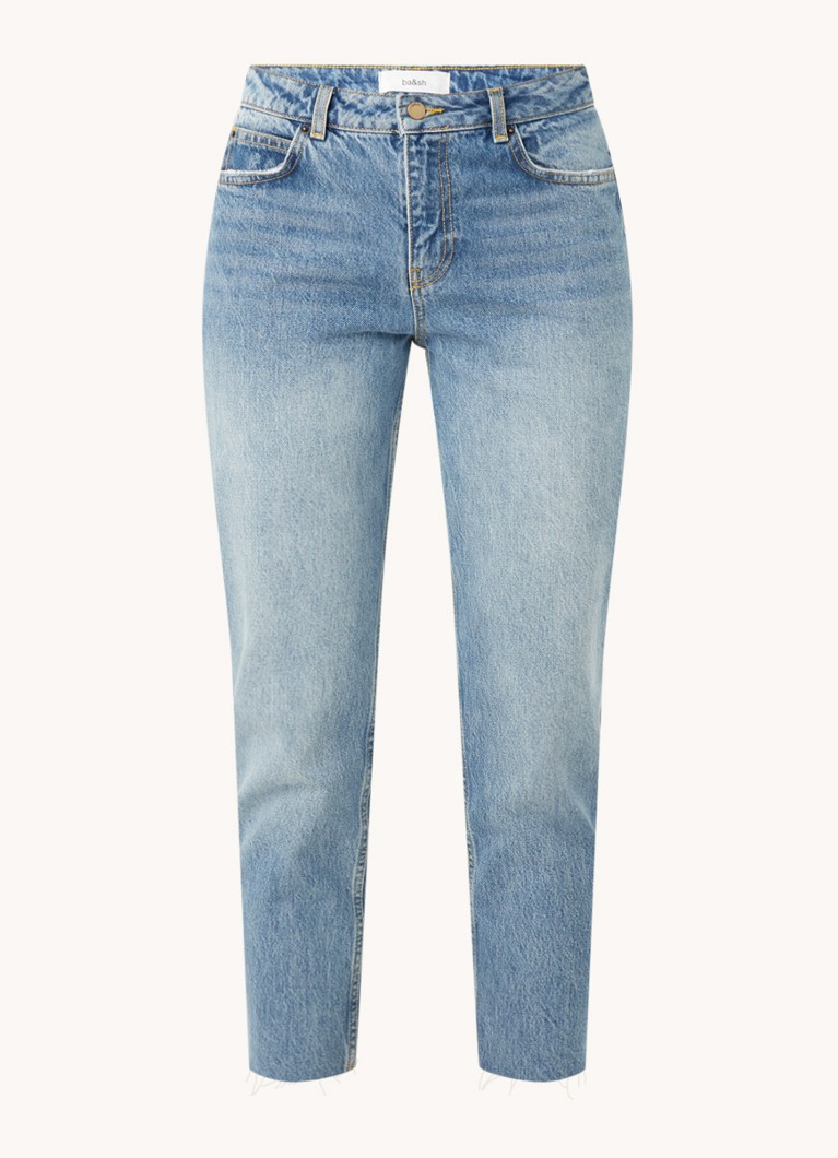 Vaqueros sau short cut slim fit a vita alta Evan di ba&sh, lavaggio medio