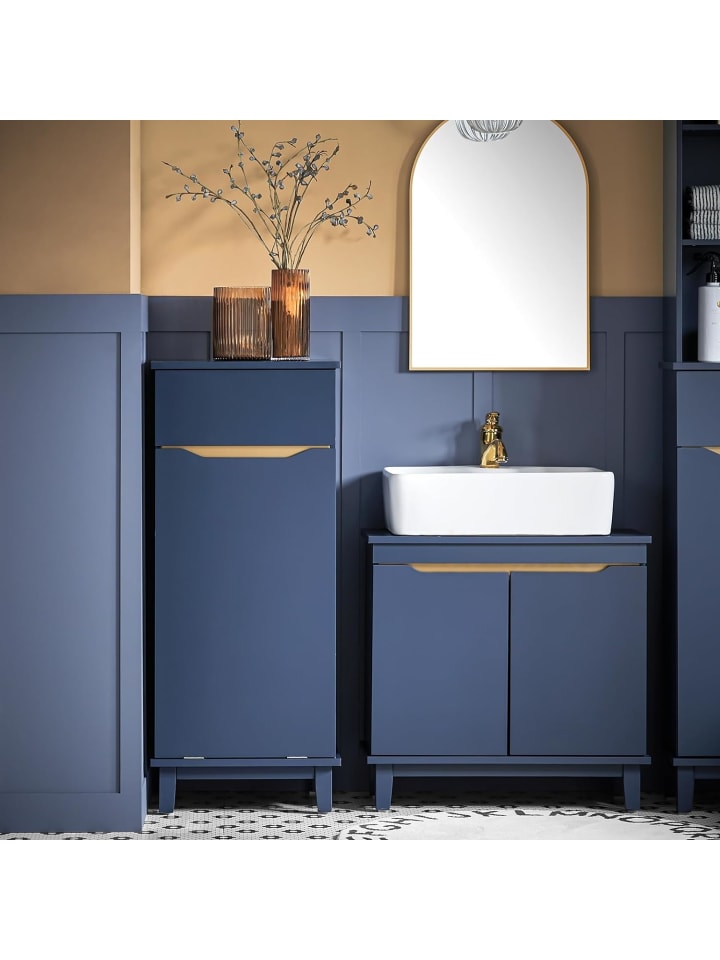 SoBuy Wäscheschrank in Blau - (B)40 x (H)96 x (T)40cm günstig kaufen onesize