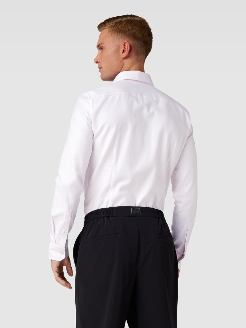 Slim Fit Business-Hemd mit Haifischkragen in rosé