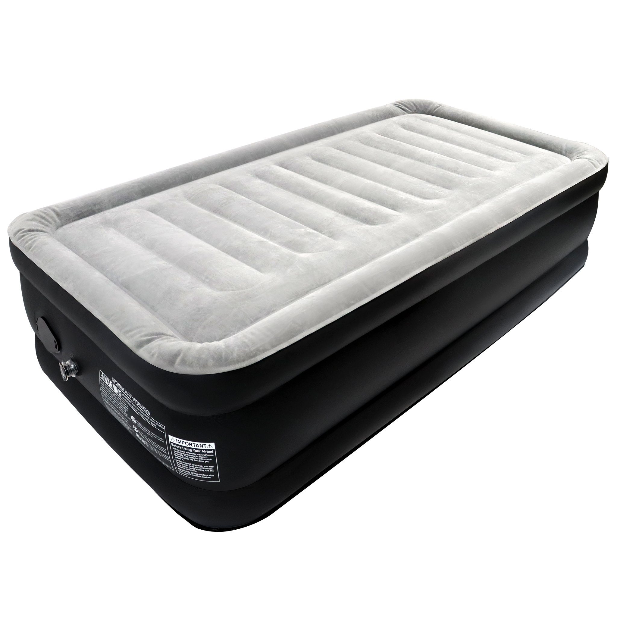UISEBRT Luftbett Aufblasbar Matratze PVC Luftbett Selbstaufblasend + Elektrischer Pumpe, Aufblasbar Luftmatratze max 300kg für Innen Außen