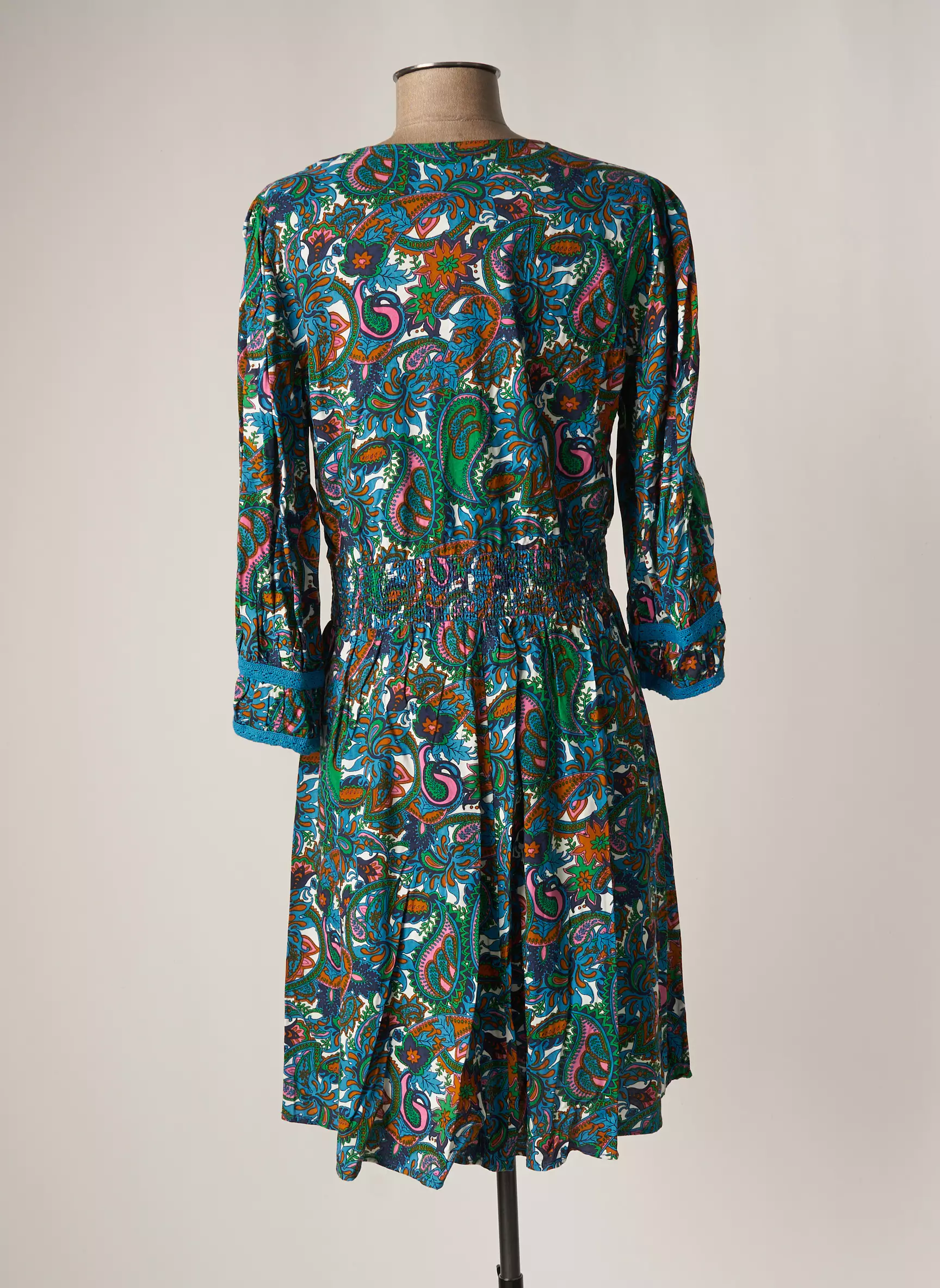 An Ge Robes Mi Longues Femme couleur bleu