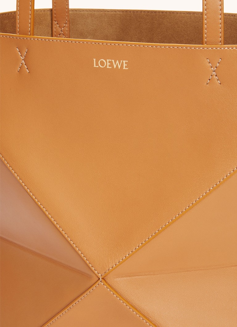 LOEWE Puzzle Fold vidēja izmēra iepirkumu soma no teļādas