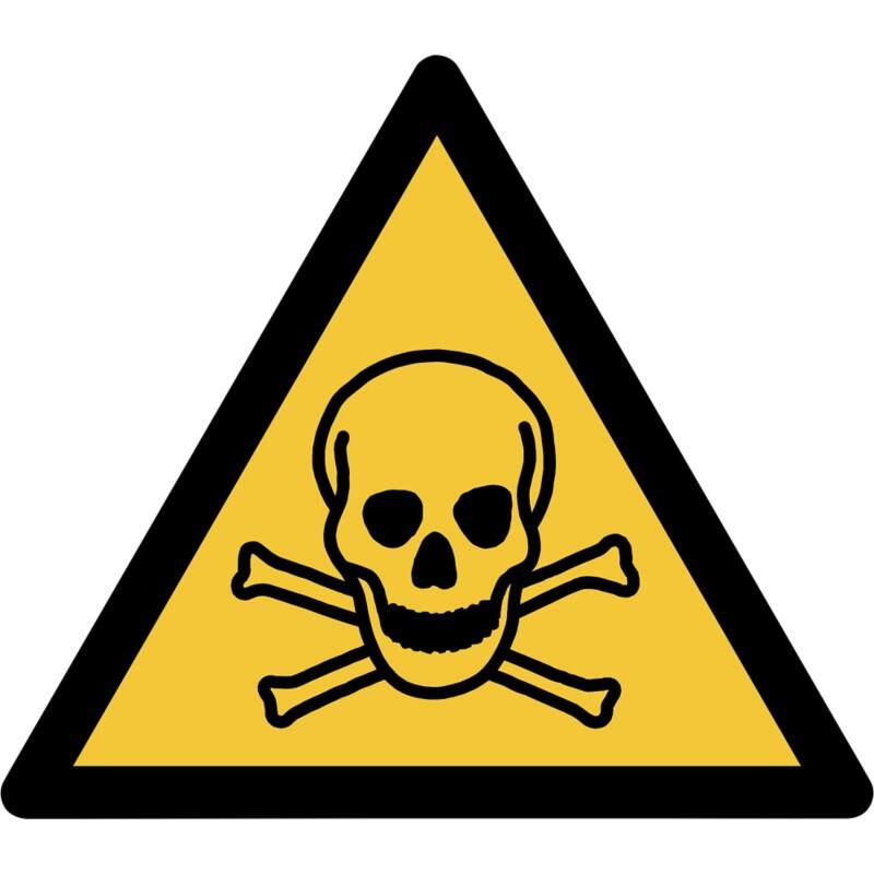 Djois Warnschild Warnung vor giftigen Stoffen Klebstoff, einschraubbar PP (Polypropylen) 30 (B) x 0,14 (H) cm 3 Stück