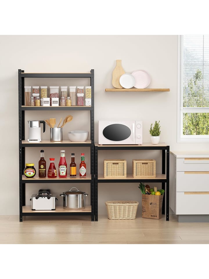 COSTWAY Lagerregal Schwerlastregal 180,5x90x40,5cm in Schwarz günstig kaufen onesize