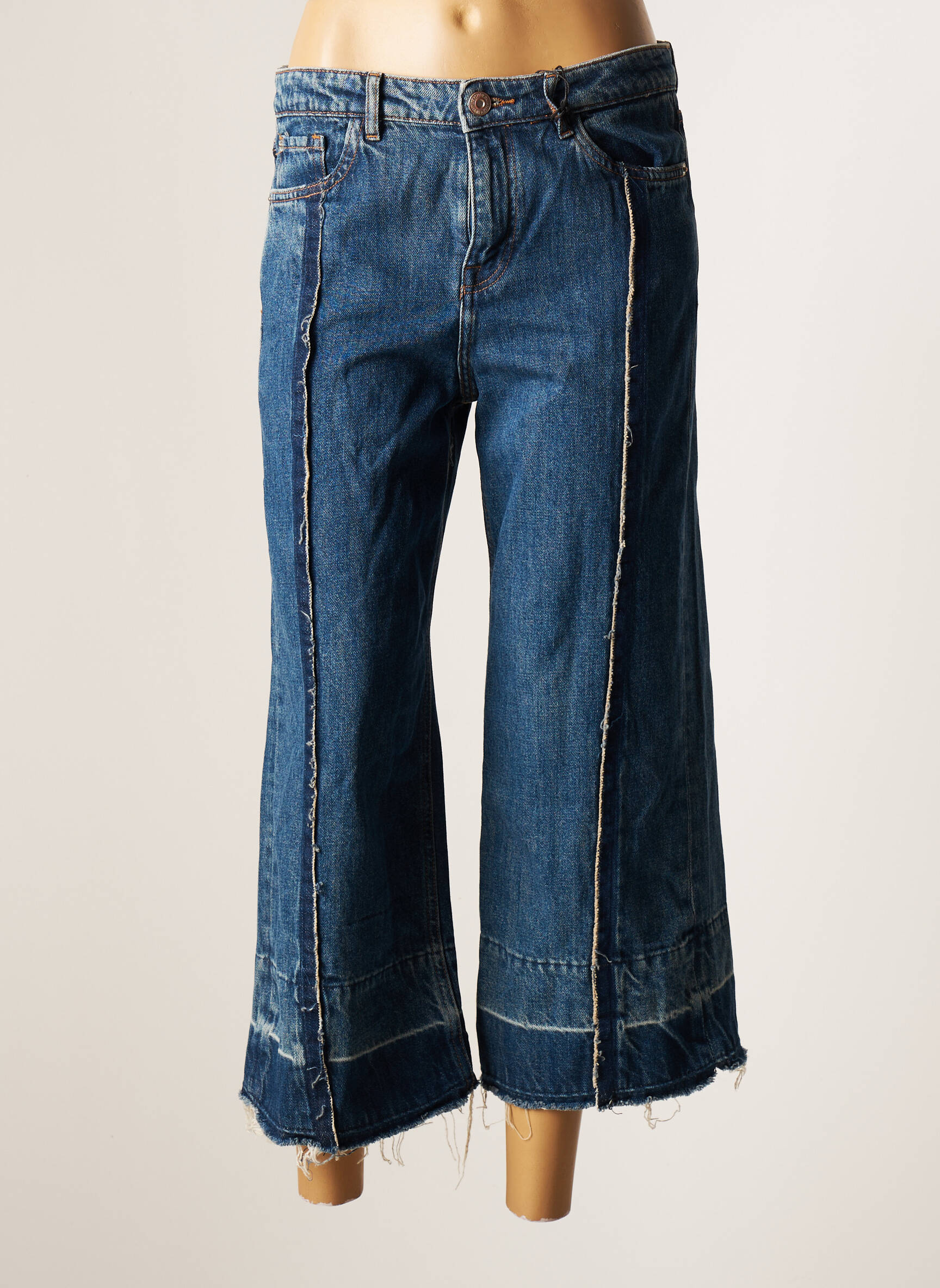 Mango Jeans Coupe Large Femme couleur bleu