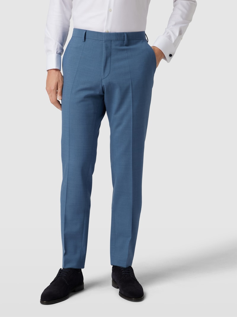 Slim Fit Anzug mit 2-Knopf-Sakko in bleu