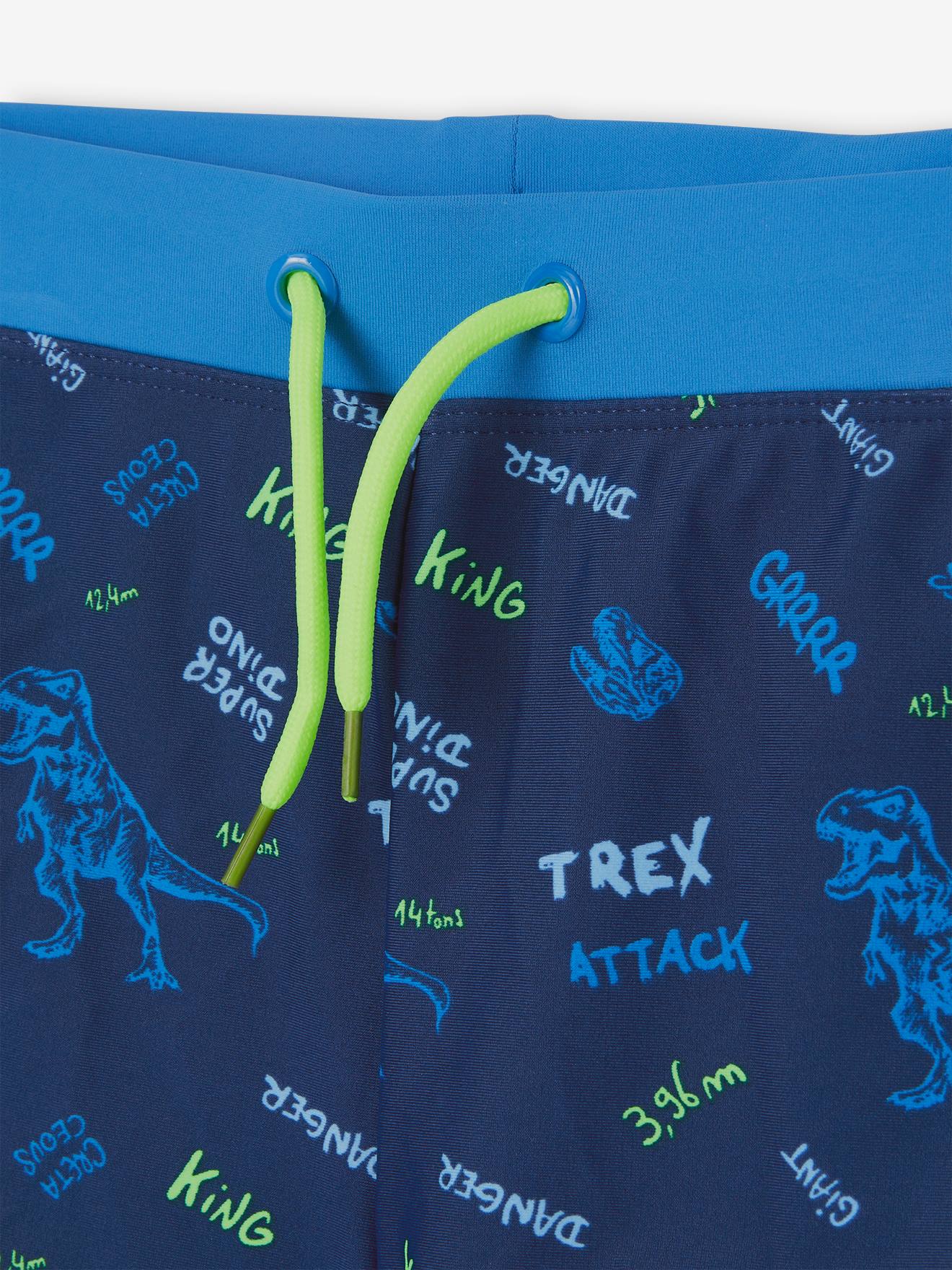 Boxer de bain imprimé dinosaures garçon marine