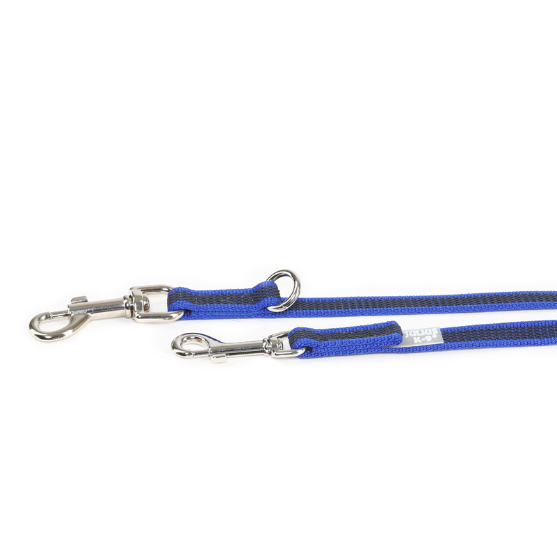 JULIUS-K9 Hundeleinen JULIUS-K9 Führleine verstärkt 14mm blau/ grau