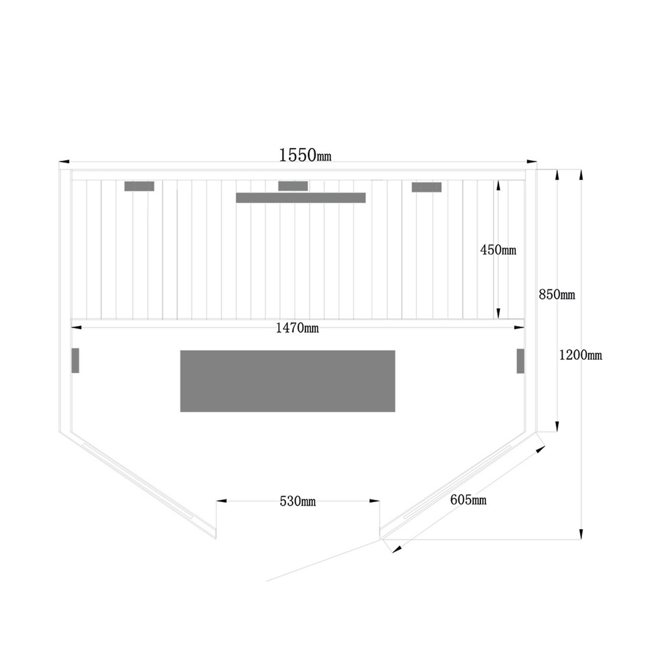 Home Deluxe Infrarotkabine REDSUN DELUXE - XL