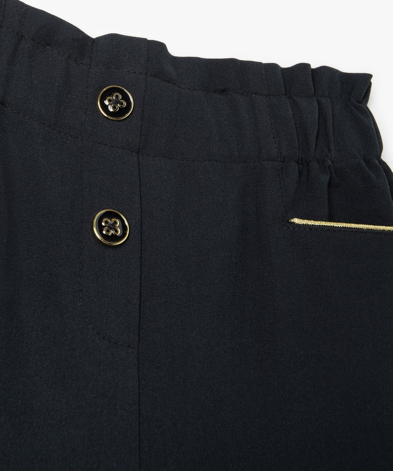 Short fille en toile avec détails scintillants sur les poches noir | GEMO