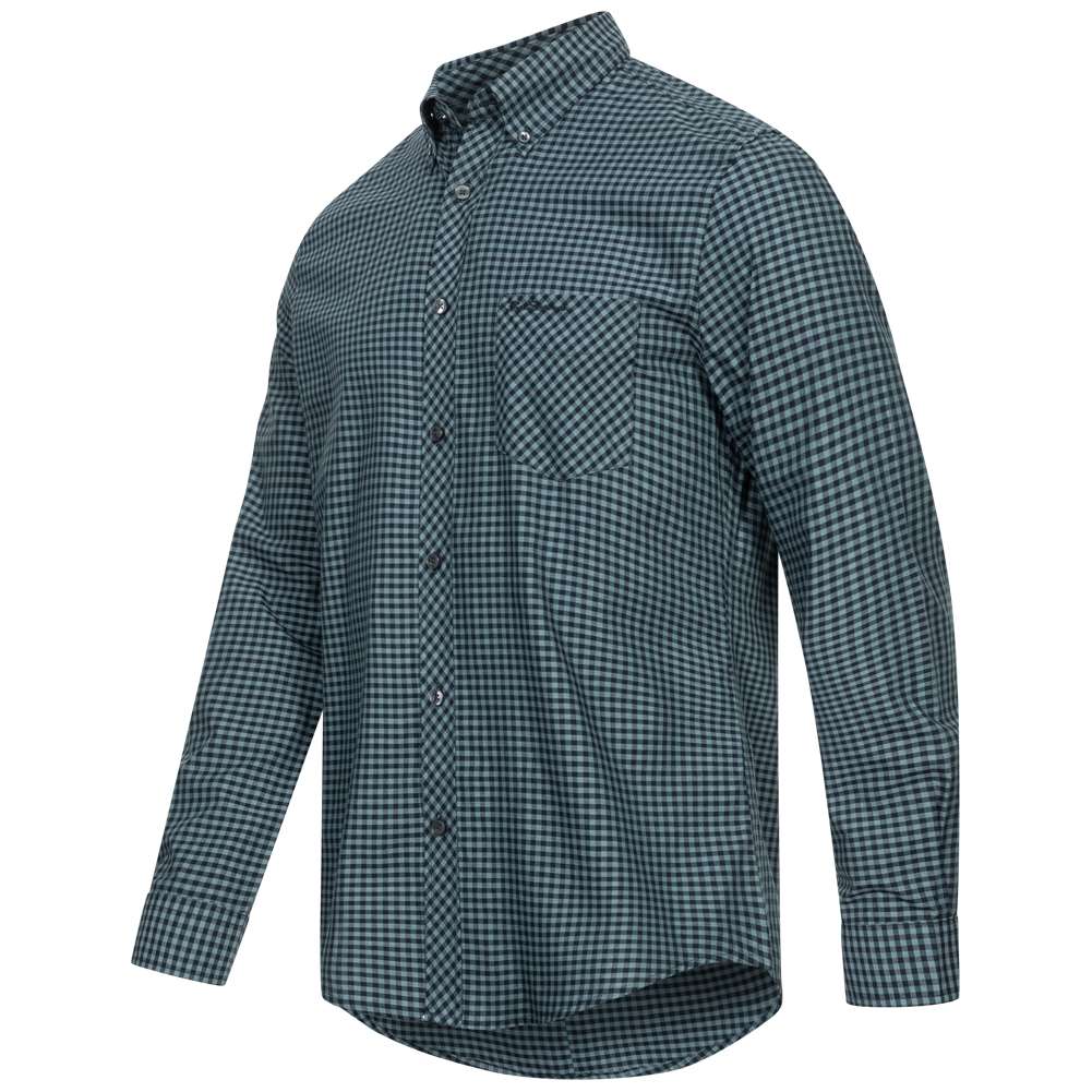 BEN SHERMAN Signature Herren Langarm Hemd 0076262-DARK EMERALD