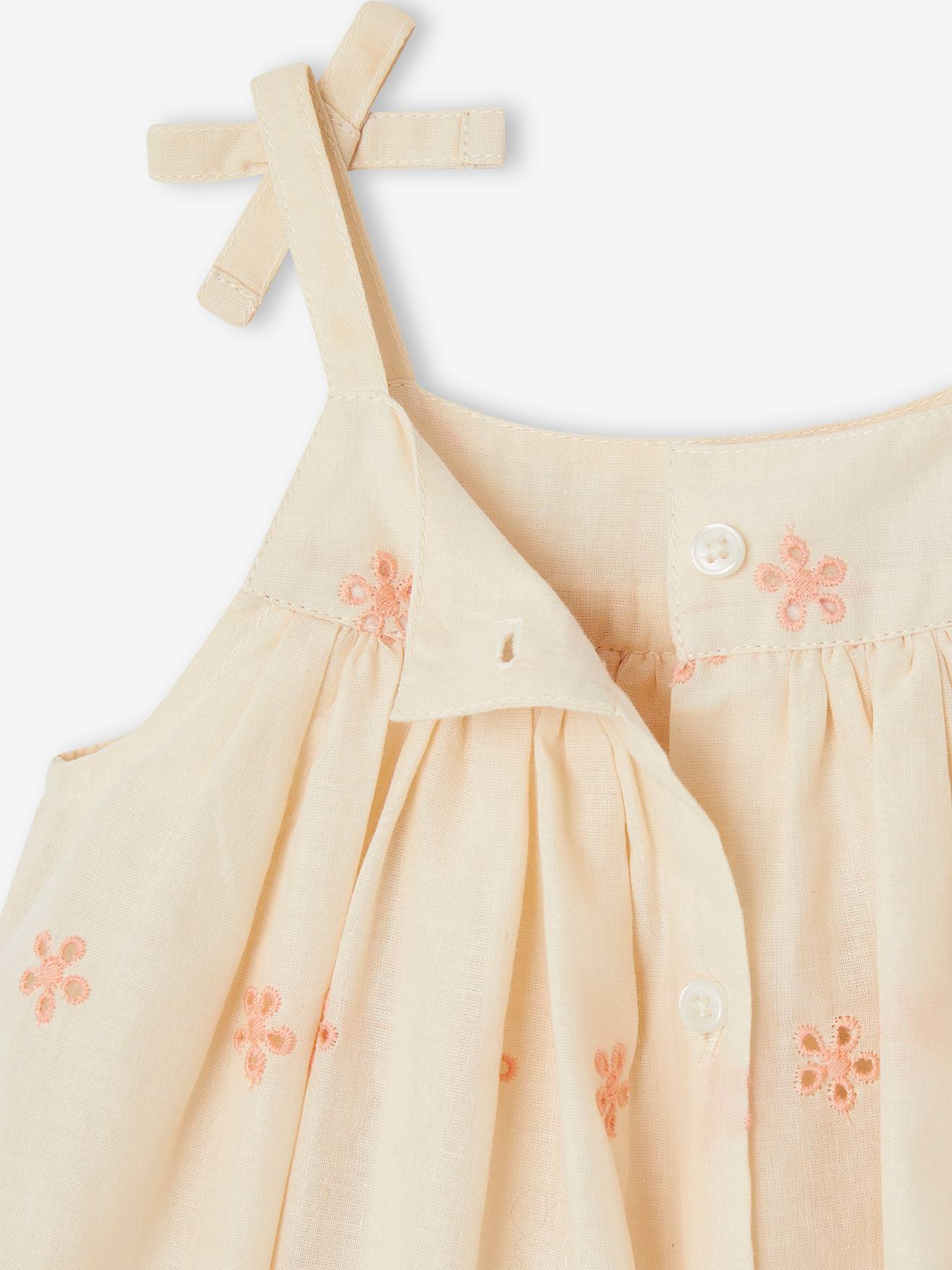 Vertbaudet Mädchen Baby-Set: Kleid & Haarband - wollweiß