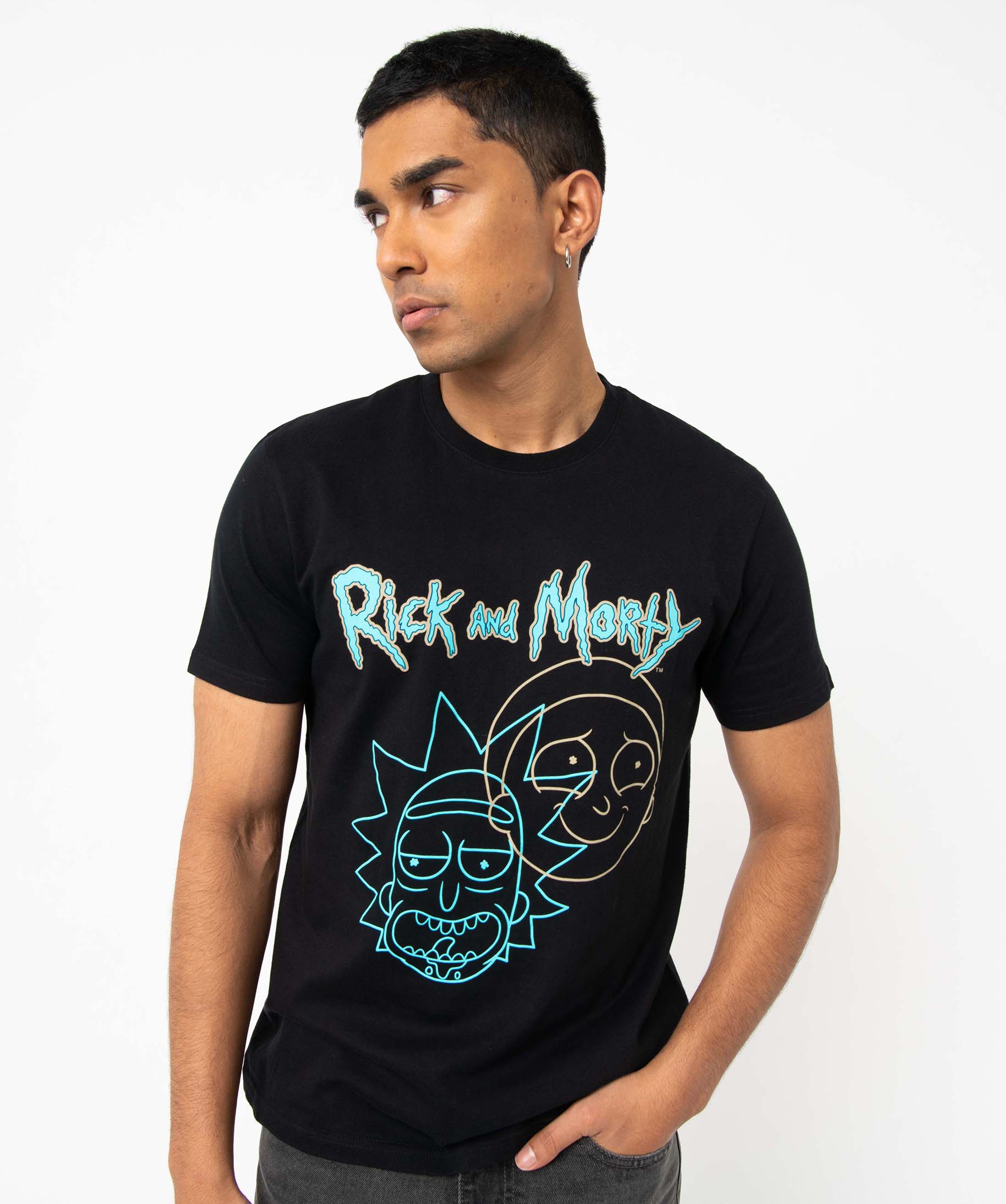 Tee-shirt homme avec motif XXL – Rick and Morty noir | GEMO