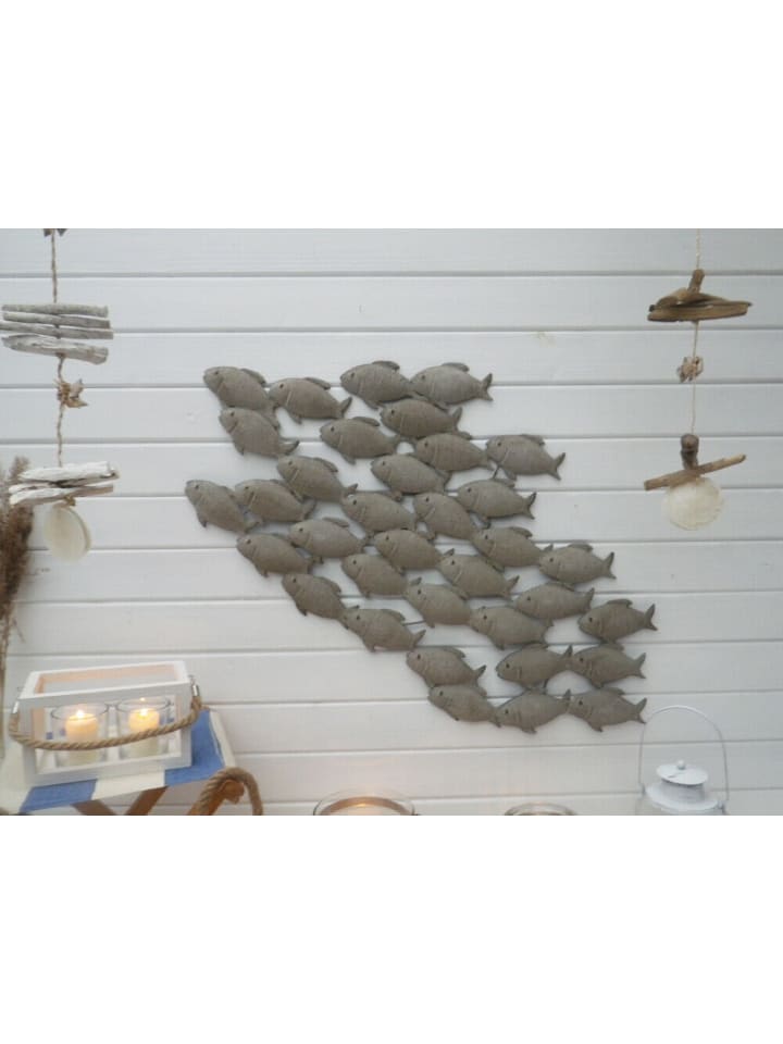 Boltze Wandobjekt FISCHSCHWARM Metall 97 cm günstig kaufen onesize