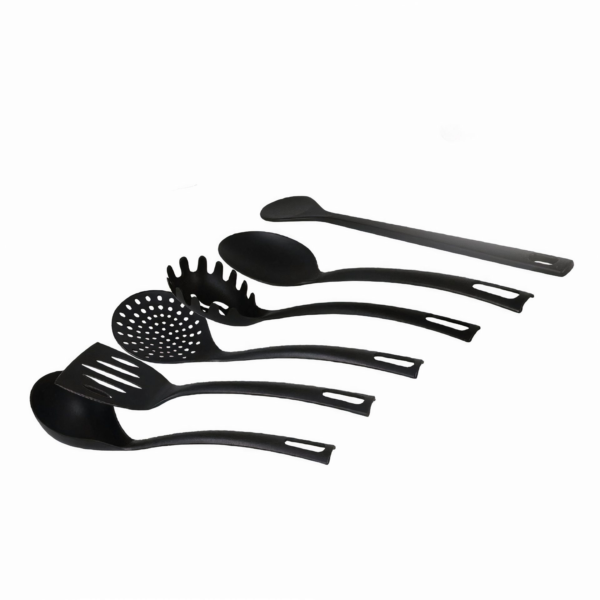 H-basics Kochbesteck-Set 6-teiliges Küchenhelfer Set aus Kunststoff Kochgeschirr (Set, 1 Pfannenwender, 1 Schaumlöffel, 1 Schopflöffel, 1 Spaghettilöffel, 1 Anrichtlöffel, 1 Kochlöffel), Hitzebeständig