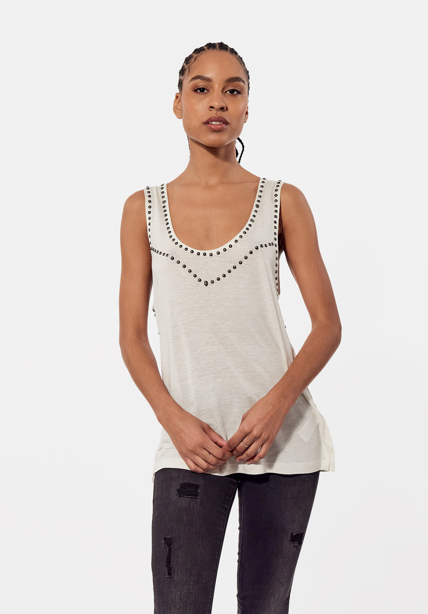 KEBAR  Débardeur blanc Femme