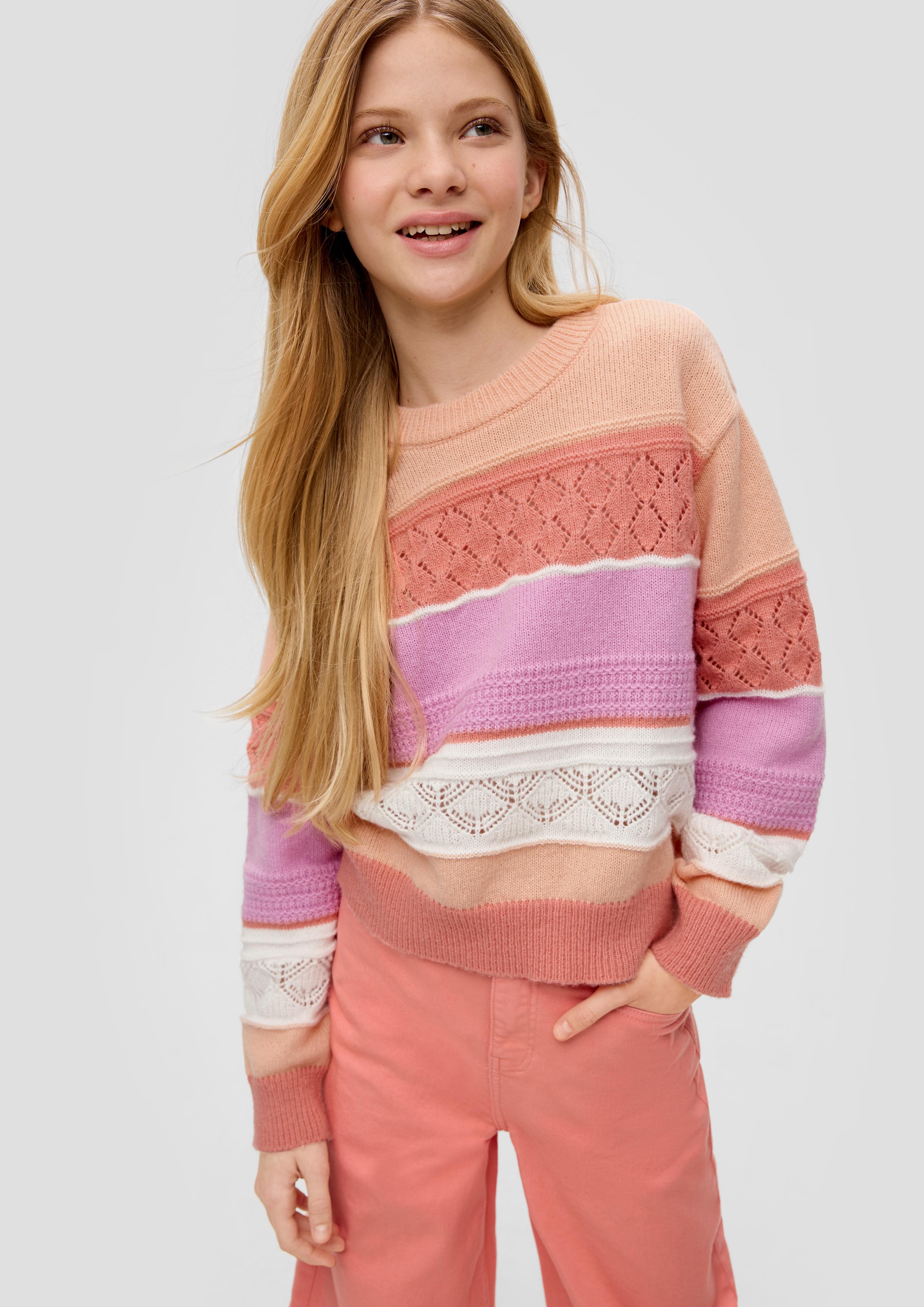 Strickpullover mit Ajourmuster  2140224-44X1