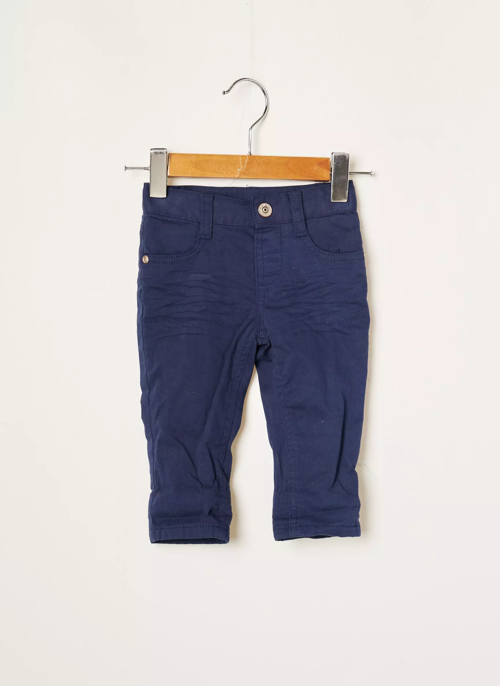 3 Pommes Pantalons Droits Garcon couleur bleu