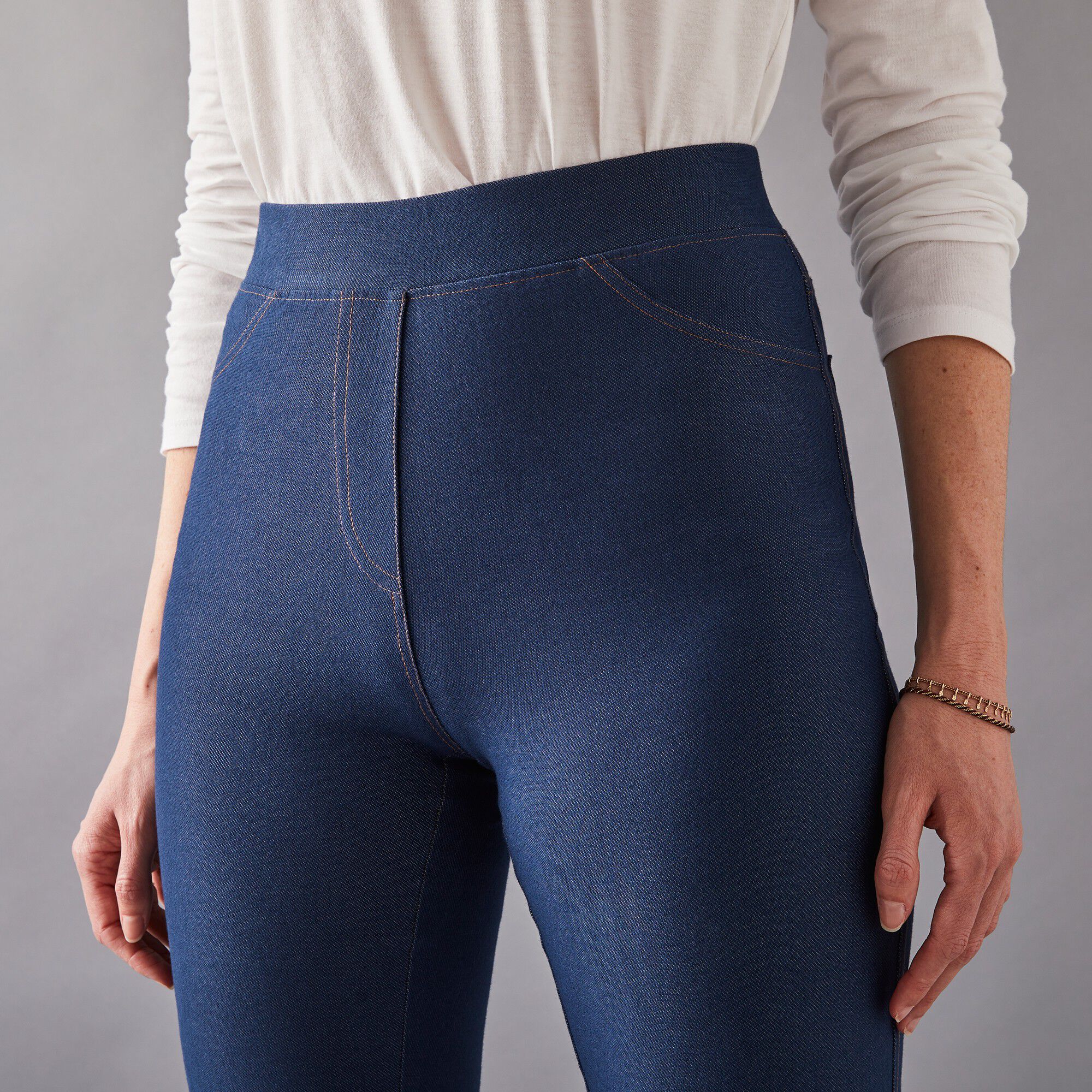 Jegging maille effet denim