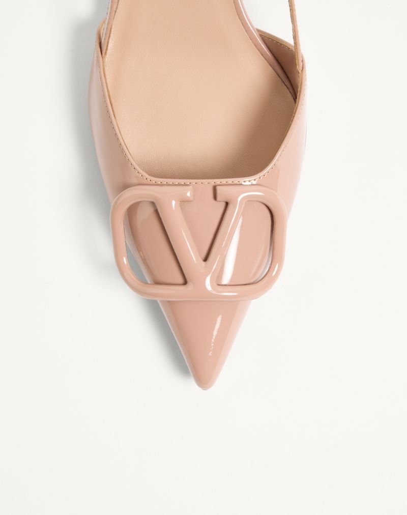 Sapato de salto VLogo Signature Patent Slingback 40mm