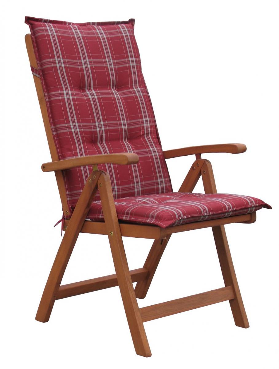 Grasekamp Auflage Rubinrot Kissen Polster Klapp-Sessel Garten-Stuhl