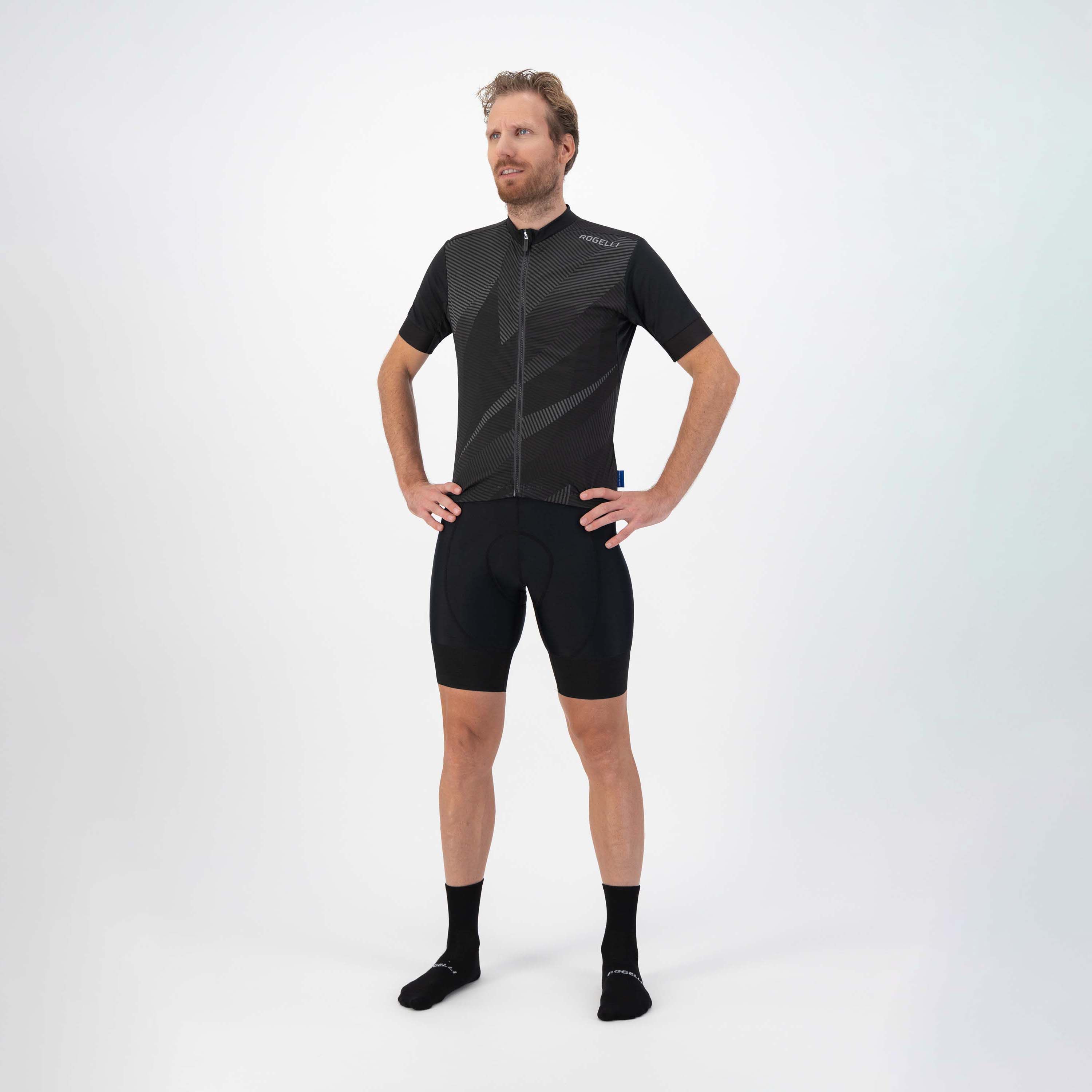 Rogelli Dusk Schwarz Herren Radtrikot Kurzarm