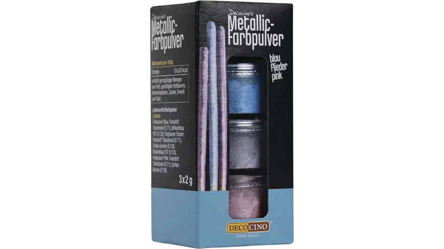 DECOCINO Lebensmittel Farbpulver Metallic