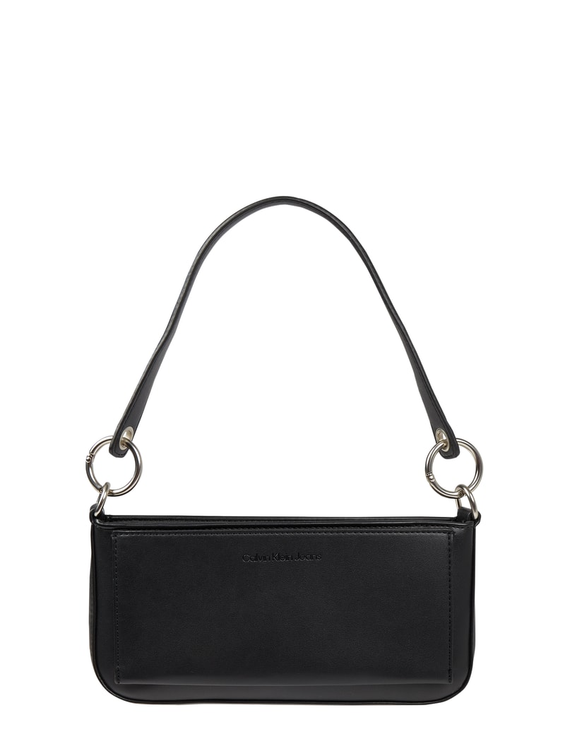 Pochette in Leder-Optik in schwarz