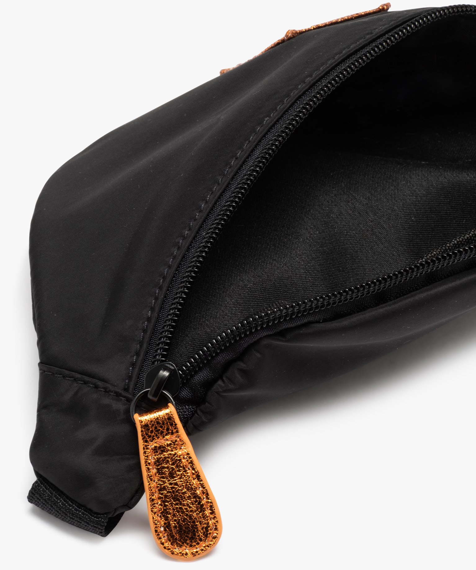 Sac banane en toile avec motif pailleté fille noir | GEMO