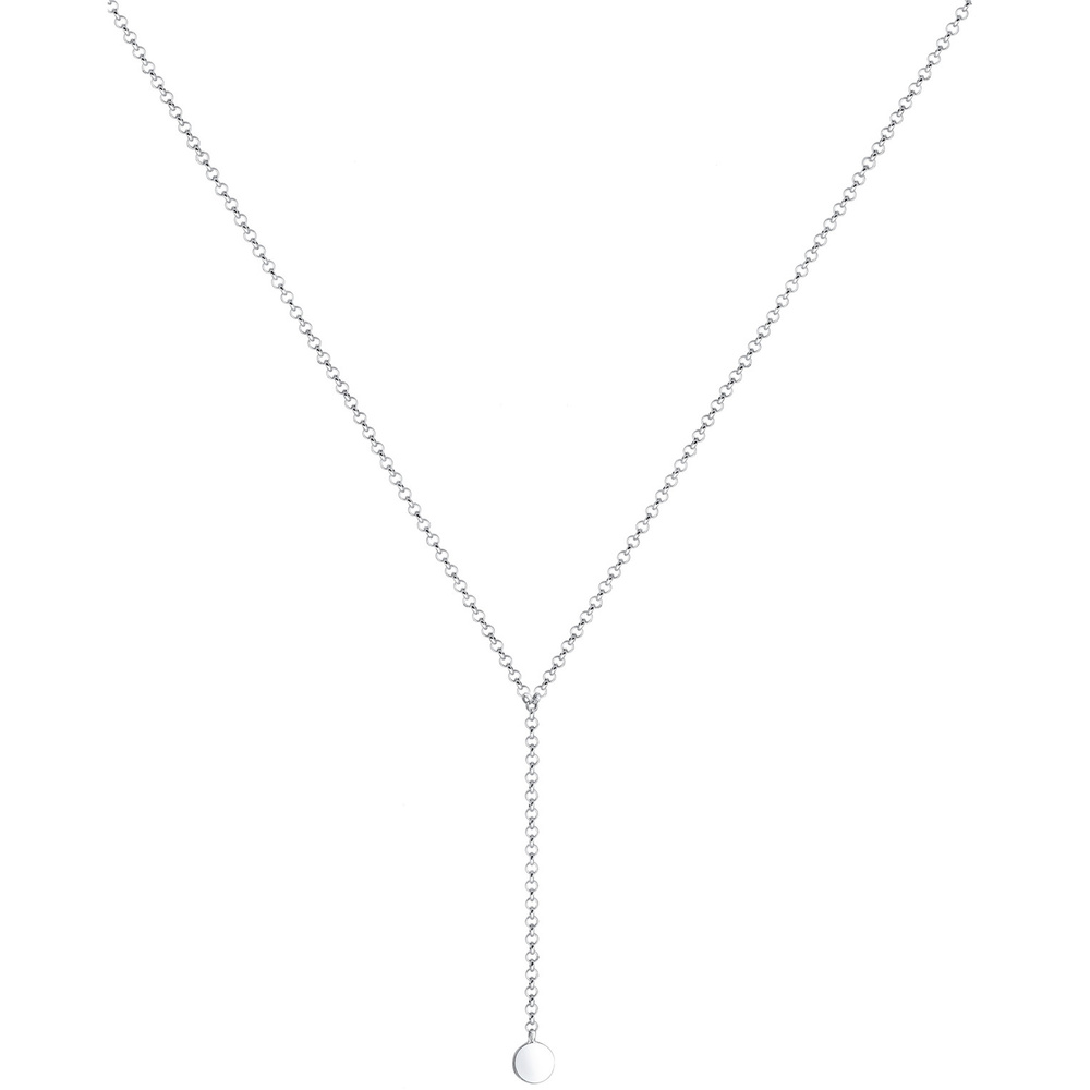 Elli Elli Collier Femmes Choker Chaîne en Y Plaquette Géo Argent Sterling 925 collier