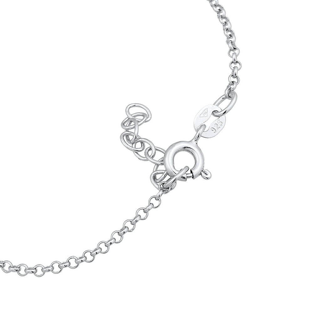 Elli Elli Bracelet Enfants étoile lune pendentif avec cristaux de zirconium en argent  Bracelet