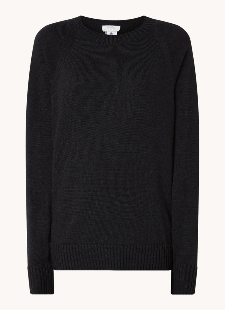 Tricou tricotat MaxMara Salvia, confecționat din lână virgină fină.
