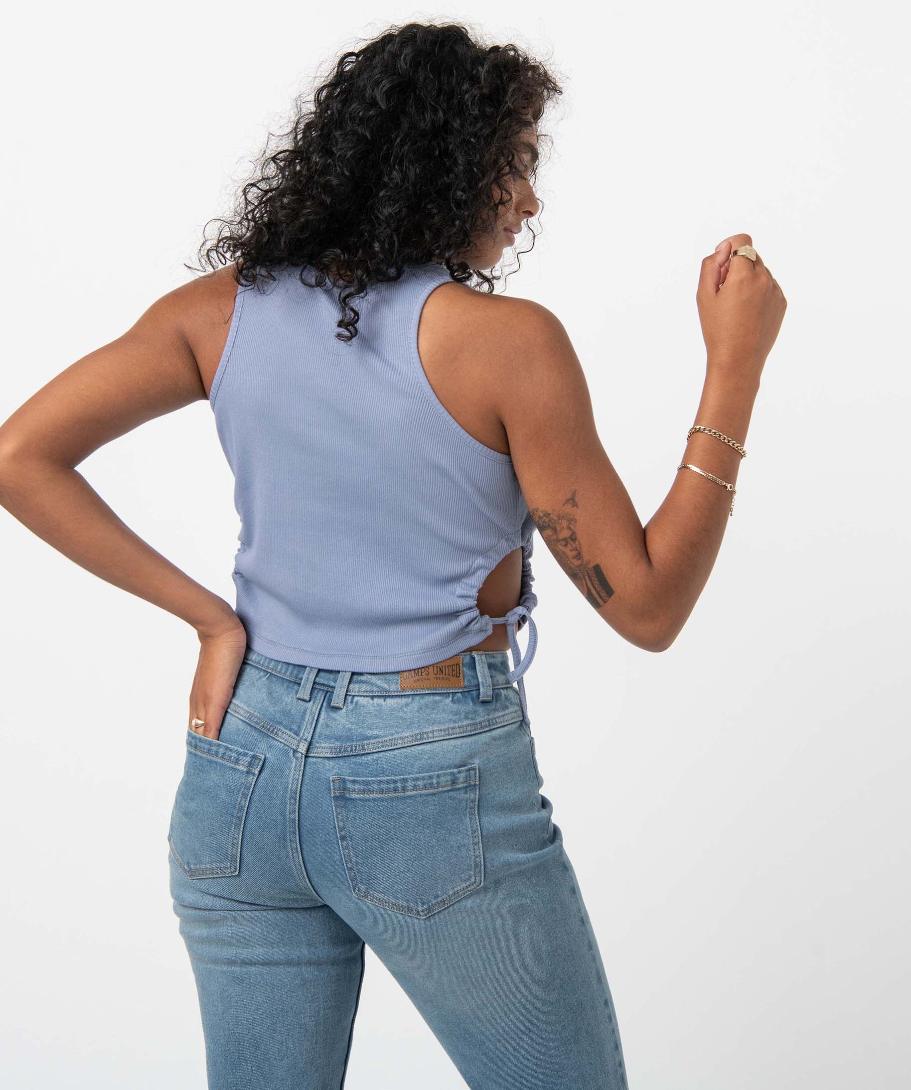 Débardeur femme ouvert sur les ctés – Camps United bleu | GEMO