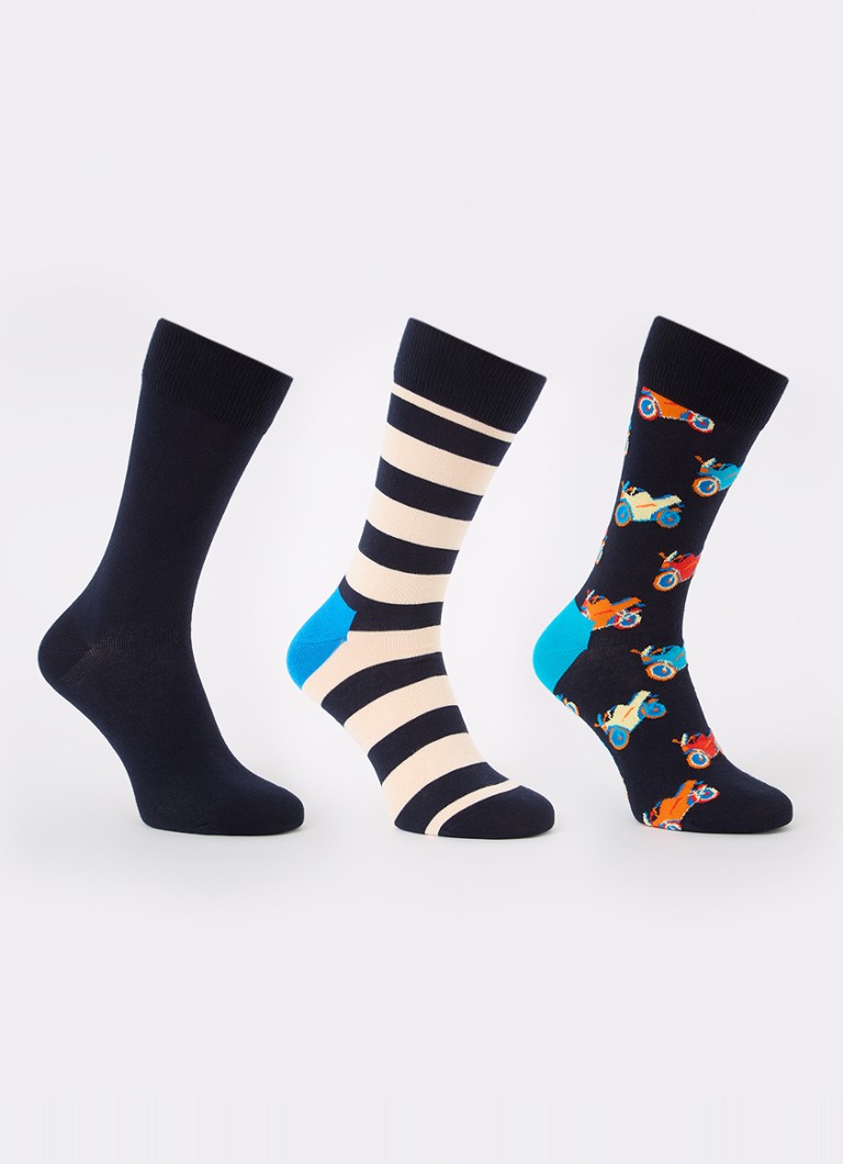 Șosete cu model Happy Socks într-o cutie cadou de 3